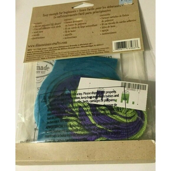 CROSS STITCH Kit Dimensions Handmade Cozy & Coaster Felt Embroidery Craft - Picture 2 of 3